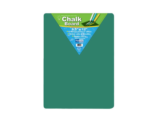 10100 Flip Side Products 9.5” X 12” Green Chalkboard With Warp and Chip Resistant, Smooth Rounded Corners and Edges, Adhesive Squares Included, 9.5” X 12” X 0.125”, Sold by 24 Units/Carton