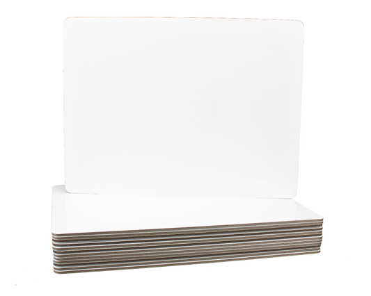 11277 Flip Side Products 9” X 12” High-Quality Two Sided Magnetic Dry Erase Board With Magnetic-Receptive Dry Erase on Both Sides, Non-ghosting, Write-And-Wipe Surface, Smooth Rounded Corners and Edges, 9” X 12” X 0.125”, White Color, Class Pack of 12