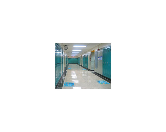 97000 Flip Side Products 11” Social Distance Anti-slip Brightly Blue Colored Floor Sticker, No Residue Removal, 11" X 11", Sold by Pack of 5