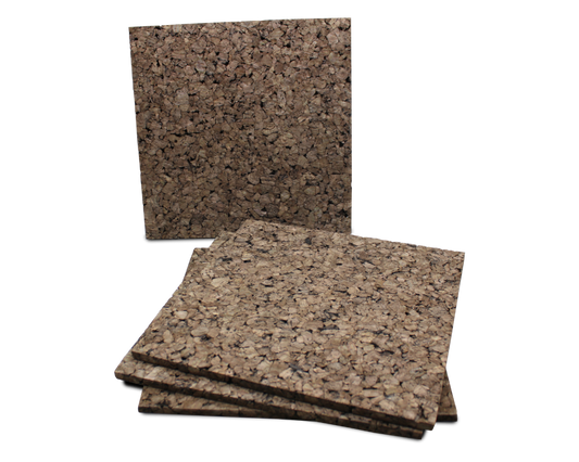 12058 Flip Side Products 12” X 12” Dark Mottled Brown Cork Tiles With Self-Healing, 12” X 12” X 3/8”, Sold in Bundles of 5. 4/Pack