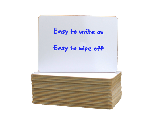 12064 Flip Side Products 9.5” X 12” Durable Dry Erase Unframed Board With Non-ghosting Write-And-Wipe Surface, Warp and Chip-Resistant Hardboard Backing, Rounded Corners, Smooth Edges, 9.5” X 12” X 0.125”, Class Pack of 24