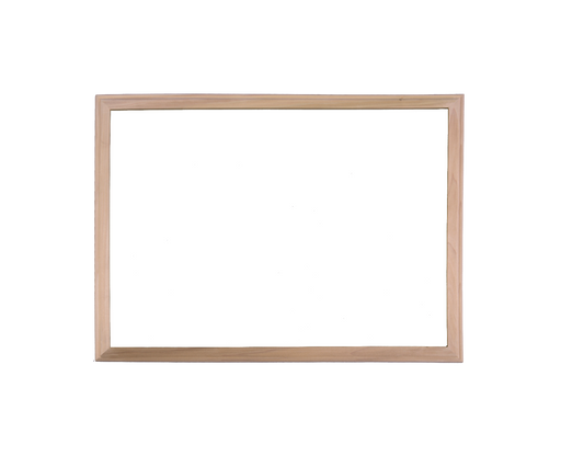 17640 Flip Side Products 36" x 48" Wood Framed White Dry Erase Board with Hanging Bracket