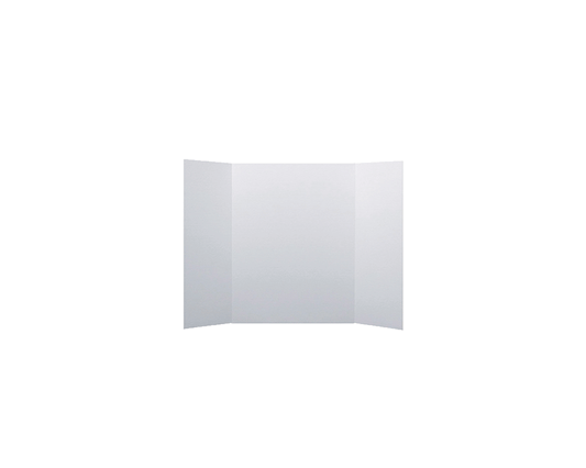 30022-24 Flip Side Products 24” X 48” White Project Board With Sturdy Lightweight 1-Ply Corrugated Fiberboard, White Smooth Matte Finish Surface, Brown Kraft Back of Board, 24” X 12.75” Overlapping Side Panels, 24” X 22.5” Center Panels, Pack of 24