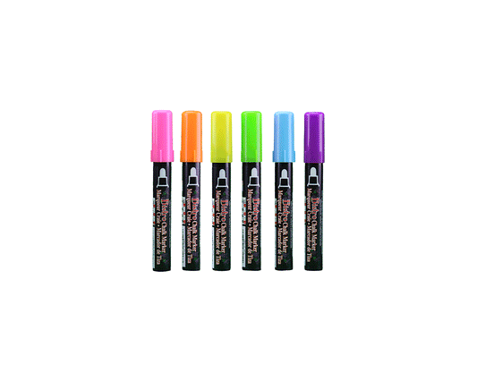 18860 Flip Side Products Uchida Chalk Markers, Set Includes 6 Chalk Markers, Sold by Pack of 15