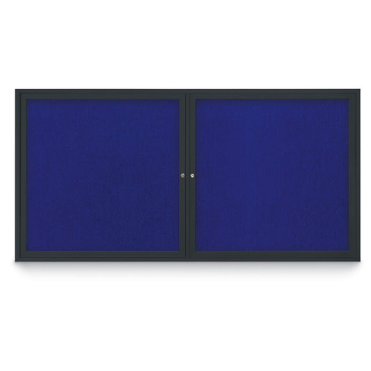 UV305EZ Uvp Inc. Tack Board 2” Exterior Depth, .675” Interior Depth, Radius Aluminum Frame, Lockable Double Door W/ Frame