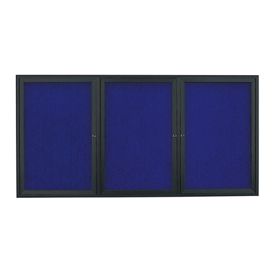 UV7005EZ Uvp Inc. Tack Board 2” Exterior Depth, .675” Interior Depth, Radius Aluminum Frame, Lockable Triple Door W/ Frame