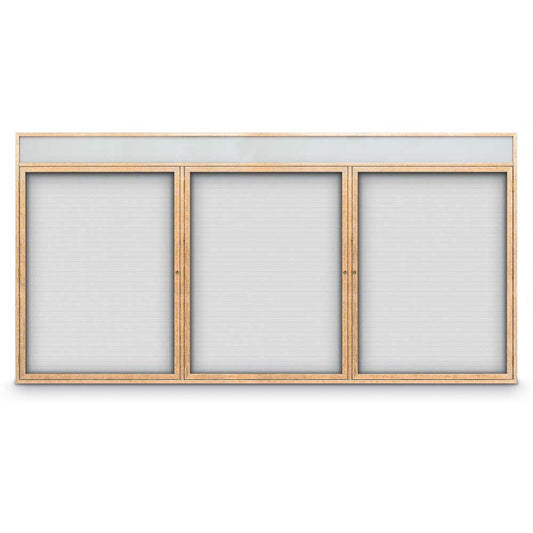 UV106WLMH Uvp Inc. Directory Board Magnetic, Lockable Triple Door With Wood Frame And Header
