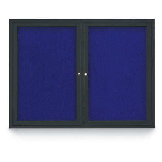 UV3025EZ Uvp Inc. Tack Board 2” Exterior Depth, .675” Interior Depth, Radius Aluminum Frame, Lockable Double Door W/ Frame