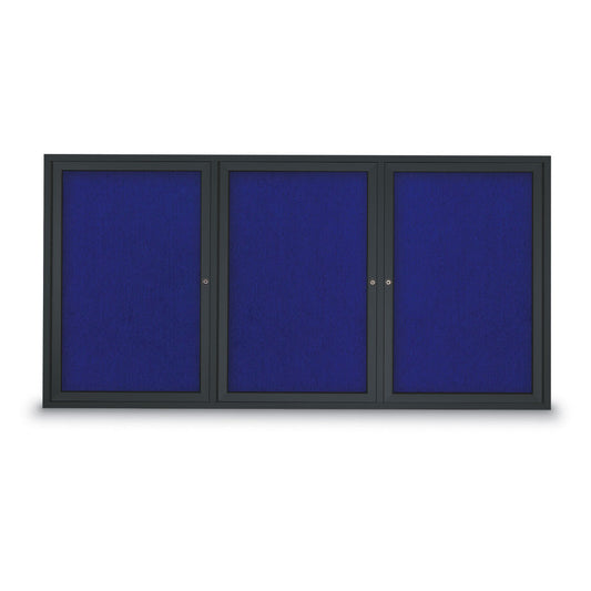 UV306EZ Uvp Inc. Tack Board 2” Exterior Depth, .675” Interior Depth, Radius Aluminum Frame, Lockable Triple Door W/ Frame