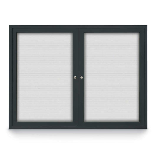 UV8525WLM Uvp Inc. Magnetic Board Dry/Wet Erase Surface, Double Door W/ Mitered Aluminum Frame