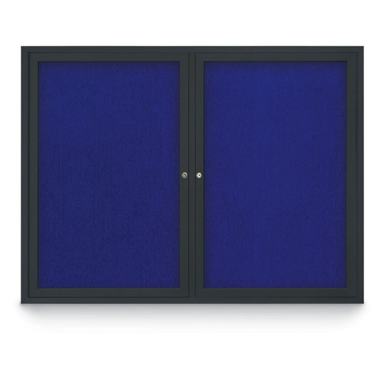 UV303EZ Uvp Inc. Tack Board 2” Exterior Depth, .675” Interior Depth, Radius Aluminum Frame, Lockable Double Door W/ Frame