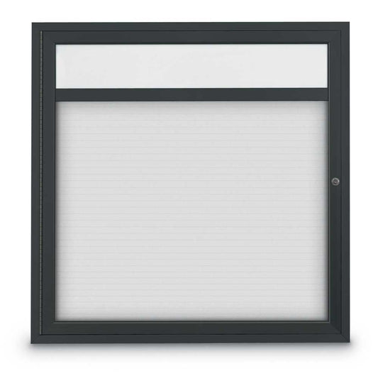 UV860WLM Uvp Inc. Magnetic Board Dry/Wet Erase Surface, Single Door W/ Header & Mitered Aluminum Frame