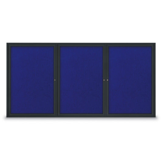 UV308EZ Uvp Inc. Tack Board 2” Exterior Depth, .675” Interior Depth, Radius Aluminum Frame, Lockable Triple Door W/ Frame