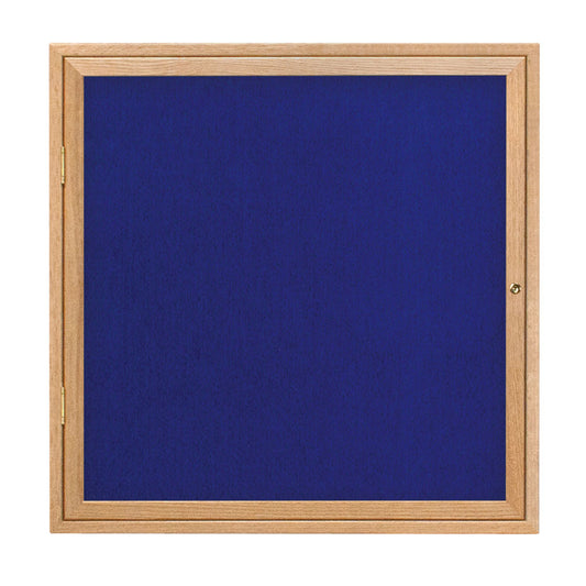 UV102EZ Uvp Inc. Tack Board Self-Adhesive Fabric Interior, Wooden Frame, Lockable Single Door