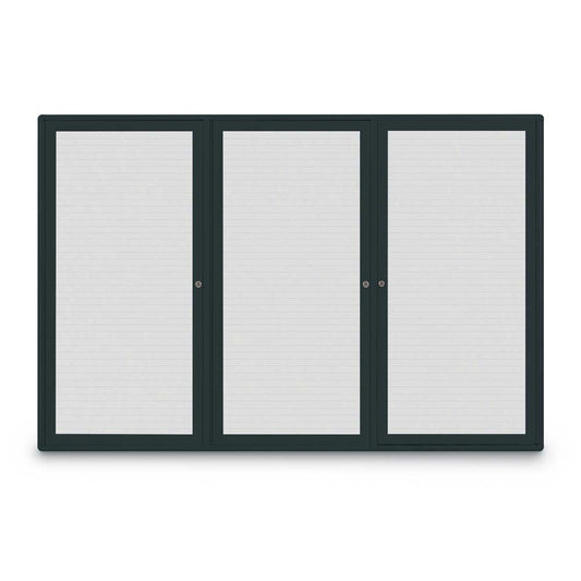 UV872RCLM Uvp Inc. Magnetic Board Dry/Wet Erase Surface, Triple Door W/ Radius Aluminum Frame