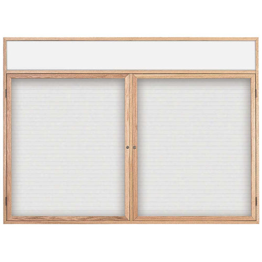 UV103WLMH Uvp Inc. Directory Board Magnetic, Lockable Double Door Illuminated With Wood Frame And Header