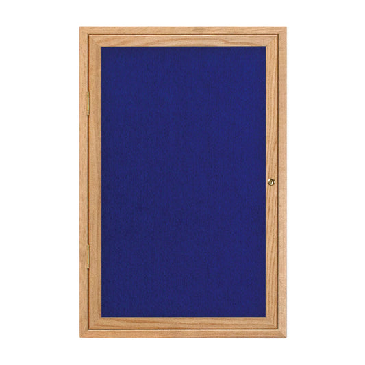 UV101EZ Uvp Inc. Tack Board Self-Adhesive Fabric Interior, Wooden Frame, Lockable Single Door