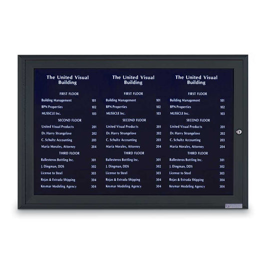 UV10006 Uvp Inc. Directory Board Magnetic Strips, Single Door W/ 1"Wide Aluminum Frame