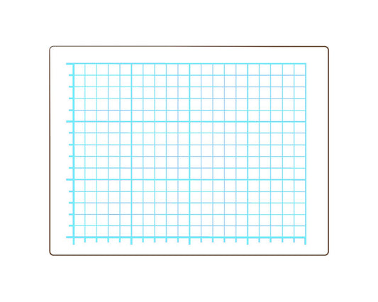 21012 Flip Side Products 9”X12” 1/2” Quadrant Grid Double-Sided Dry Erase Board With 15 X 20 Grid of 1/2” Squares, Bold Lines Marking Every 5th Row, Smooth Rounded Corners and Edges, Warp and Chip Resistant