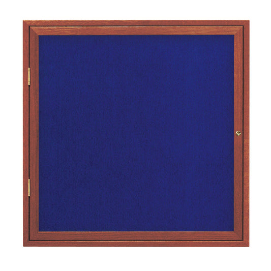 UV102EZ Uvp Inc. Tack Board Self-Adhesive Fabric Interior, Wooden Frame, Lockable Single Door