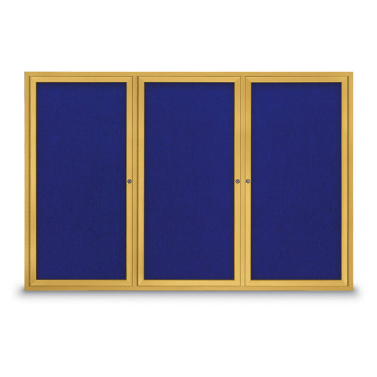 UV307EZ Uvp Inc. Tack Board 2” Exterior Depth, .675” Interior Depth, Radius Aluminum Frame, Lockable Triple Door W/ Frame