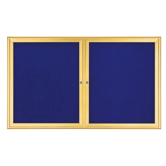 UV7004EZ Uvp Inc. Tack Board 2” Exterior Depth, .675” Interior Depth, Radius Aluminum Frame, Lockable Double Door W/ Frame