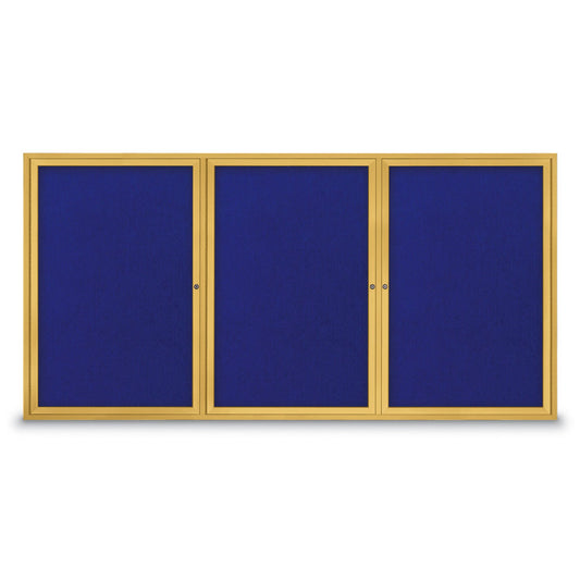 UV308EZ Uvp Inc. Tack Board 2” Exterior Depth, .675” Interior Depth, Radius Aluminum Frame, Lockable Triple Door W/ Frame