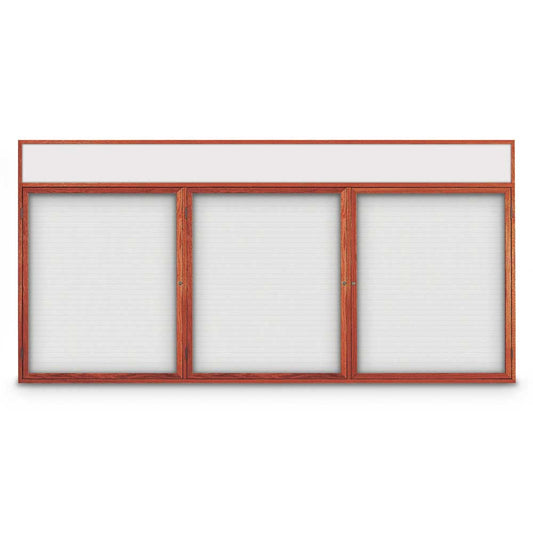 UV105WLMH Uvp Inc. Directory Board Magnetic, Lockable Triple Door With Wood Frame And Header