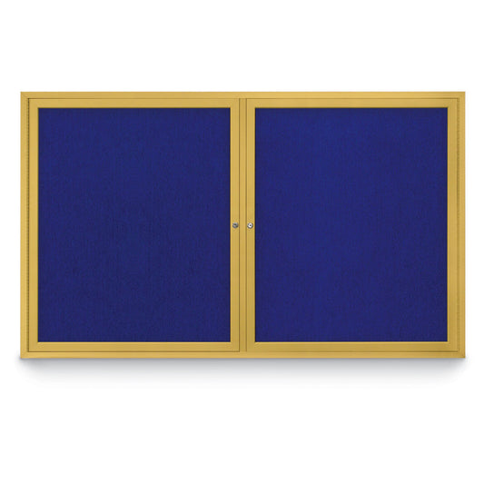 UV304EZ Uvp Inc. Tack Board 2” Exterior Depth, .675” Interior Depth, Radius Aluminum Frame, Lockable Double Door W/ Frame