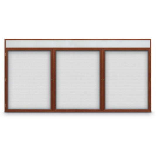 UV106WLMH Uvp Inc. Directory Board Magnetic, Lockable Triple Door With Wood Frame And Header