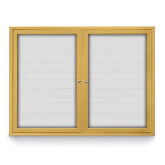 UV8525WLM Uvp Inc. Magnetic Board Dry/Wet Erase Surface, Double Door W/ Mitered Aluminum Frame