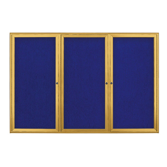 UV70055EZ Uvp Inc. Tack Board 2” Exterior Depth, .675” Interior Depth, Radius Aluminum Frame, Lockable Triple Door W/ Frame