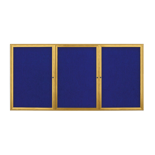 UV7006EZ Uvp Inc. Tack Board 2” Exterior Depth, .675” Interior Depth, Radius Aluminum Frame, Lockable Triple Door W/ Frame