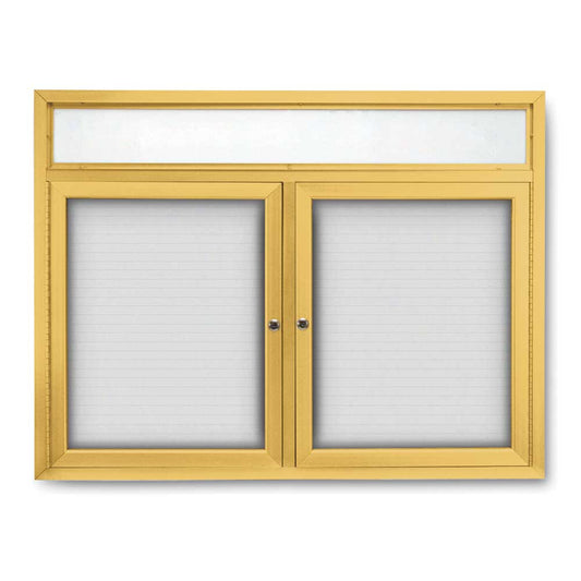 UV8605WLM Uvp Inc. Magnetic Dry Erase Board 2” Exterior Depth, .675” Interior Depth, Double Door W/ Header & Aluminum Frame