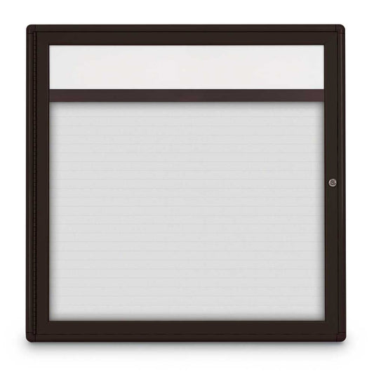 UV876RCLM Uvp Inc. Magnetic Board Dry/Wet Erase Surface, Single Door W/ Radius Aluminum Frame And Header