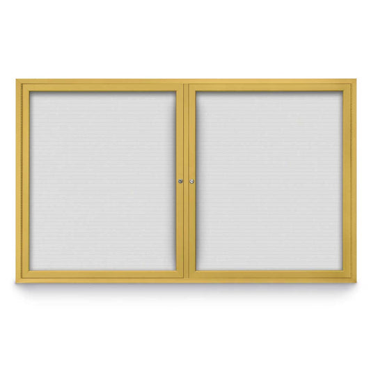 UV854WLM Uvp Inc. Magnetic Board Dry/Wet Erase Surface, Double Door W/ Mitered Aluminum Frame