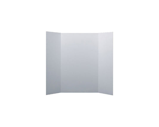 30046-24 Flip Side Products 36” X 48” Project Boards With 1-Ply Corrugated Fiberboard, Smooth White Surface, Matte Finish, 36” X 12” Overlapping Side Panels, 36” X 24” Center Panels, Pack of 24