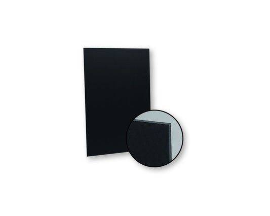 8-25 Flip Side Products 3/16 Total Black Foam Board With Dense Dark Grey Polystyrene Foam Core, Bright Total Black Smooth Surface With Matte Finish, Lightweight and Rigid, 3/16” (5MM) Thick, Color Black, Class Pack of 25