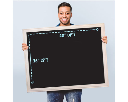 34200 Flip Side Products 36” X 48” Black Chalkboard With Handcrafted Wood Frame