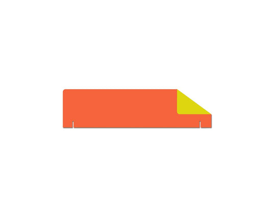 56270-24 Flip Side Products 36” X 10” Orange/Yellow Project Board Headers With Two-Sided Header, Sturdy Lightweight Corrugated Board, Bold Color Smooth Surface, Slightly Glossy Finish, Fits 18”X48”, 24”X48” and 36”X48”, Set of 24