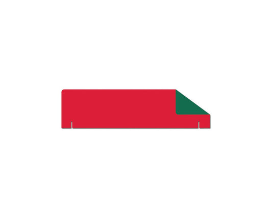 56869-24 Flip Side Products 36” X 10” Red/Green Project Board Header With Two-Sided Header, Sturdy Lightweight Corrugated Board, Bold Color Smooth Surface, Slightly Glossy Finish, Fits 18”X48”, 24”X48” and 36”X48”, Set of 24