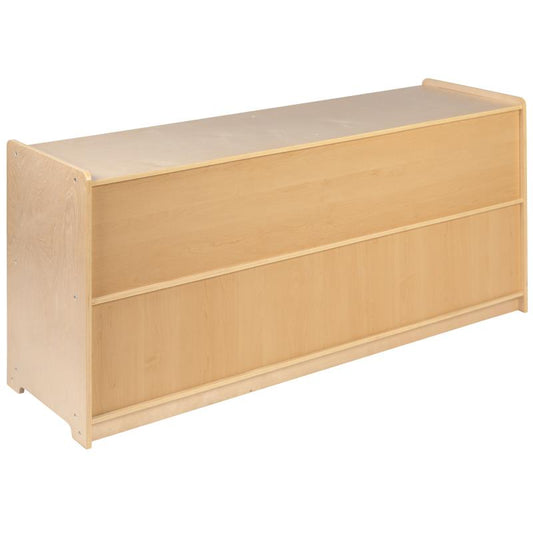 MK-STRG006-GG Flash Furniture Wooden 5 Section School Classroom Storage Cabinet - Safe, Kid Friendly Design - (Natural) For Commercial Or Home Use  With 50 Lbs Shelf Weight Capacity / 48W x 15D x 24H