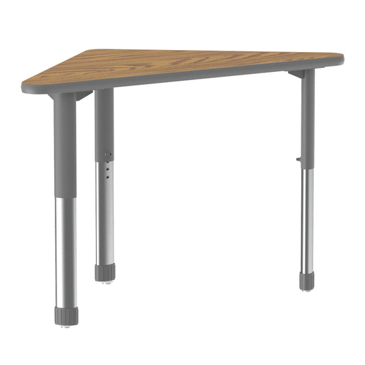 AD3041-WING Correll Inc. Wing Collaborative Group Learning Desk With 1 1/4” Thick High Density Particle Board, Robust Oval Leg, Scratch and Stain Resistant, Adjustable Height From 25” to 35” in 1” Increments, Cube: 3.70, High Pressure Laminate