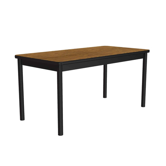 LR30 Correll Inc. 30” Utility, Lab and Library Tables With 1 1/8” High-Density Core, 29” Standard Height, Top Resistant, T-Mold Edge, 2” Bolted Steel Legs, 3” Wide Steel Apron, Plastic Feet, Round Corners, Cube: 5.50, 6.75, 8.00, High-Pressure Laminate