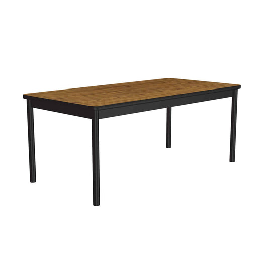 LT3672 Correll Inc. 36” Utility, Lab and Library Tables With 1 1/8” High-Density Core, 36” Standard Height, Top Resistant, T-Mold Edge, 2” Bolted Steel Legs, 3” Wide Steel Apron, Plastic Feet, Round Corners, Cube: 9.50, High-Pressure Laminate