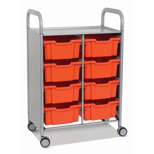 Sset1344 Gratnells Callero Plus Storage Cart With Eight Deep Trays For Educational Storage Use Designed With Ample Storage With Large Castors And Brakes For Stability - Dimensions: 40.20 X 16.90 X 41.50