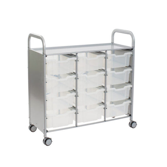 Saset0720 Gratnells Triple Callero Plus Cart – Antimicrobial For Educational And Medical Storage Use Features Antimicrobial Metal Frames And Trays Treated With Biocote® Antibacterial Additive - Dimensions: 40.2 × 16.9 × 41.5 In