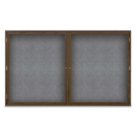 UV104WV Uvp Inc. Display Boards Stain Wood Frame, Receptive Surface, Shatterproof Acrylic Panel, Lockable Doors
