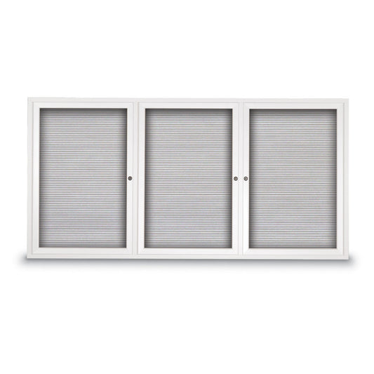 UV1128 Uvp Inc. Letterboard Enclosed Triple Door, Enclosed Indoor Letterboard, Felt Or Vynil Surface, Aluminum Frame