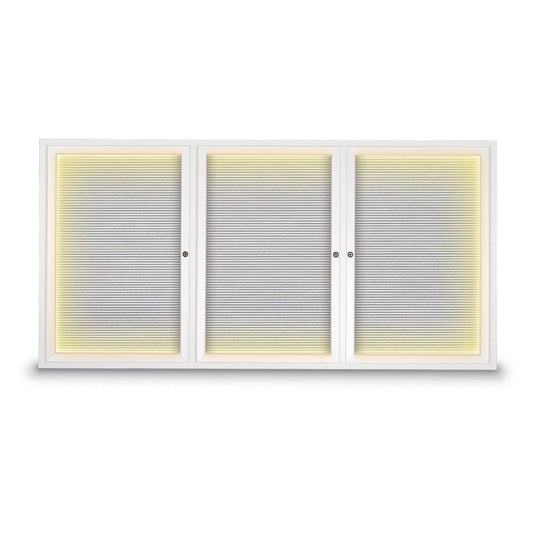 UV1134I Uvp Inc. Letterboard Felt Or Vynil Surface, Aluminum Frame, Indoor Enclosed Letterboard, Left Hindge, 3 Windows.